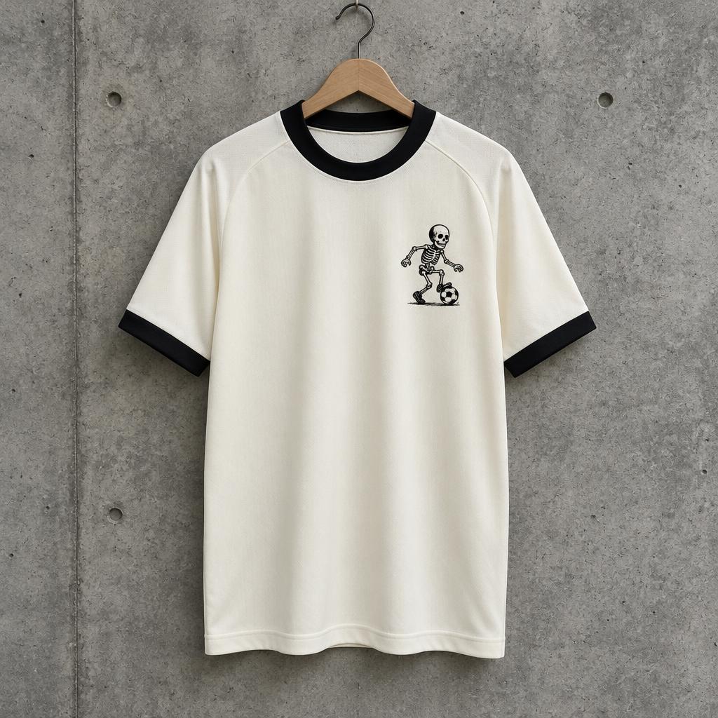 Distressed Bone — Bare Bones × Goal Tally collab jersey